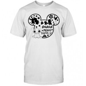 Mickey Mouse Stitch Ohana Means Family T-Shirt